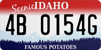 ID license plate 4B0154G