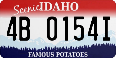 ID license plate 4B0154I