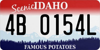 ID license plate 4B0154L