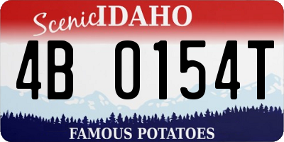 ID license plate 4B0154T