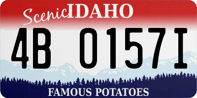 ID license plate 4B0157I