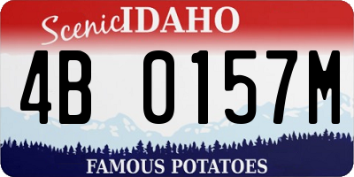 ID license plate 4B0157M