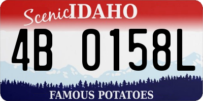 ID license plate 4B0158L