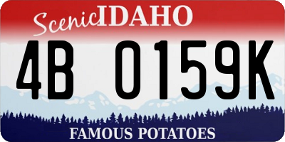 ID license plate 4B0159K