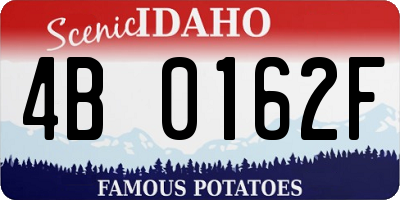 ID license plate 4B0162F