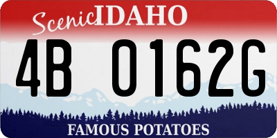 ID license plate 4B0162G