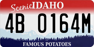 ID license plate 4B0164M
