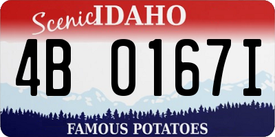ID license plate 4B0167I