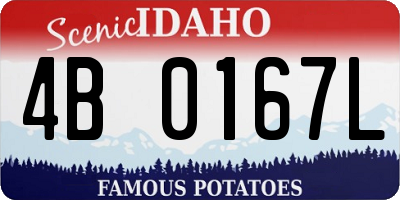 ID license plate 4B0167L
