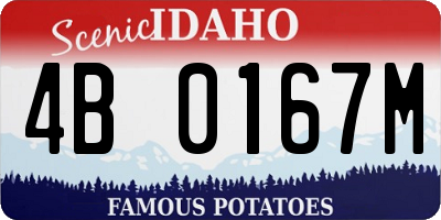 ID license plate 4B0167M