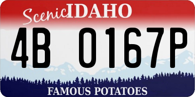 ID license plate 4B0167P