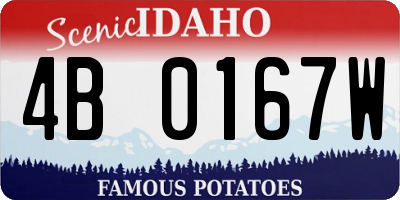 ID license plate 4B0167W