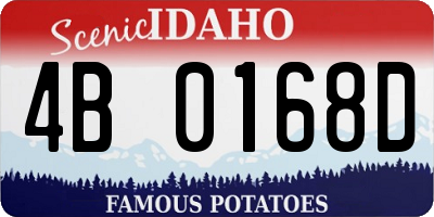 ID license plate 4B0168D