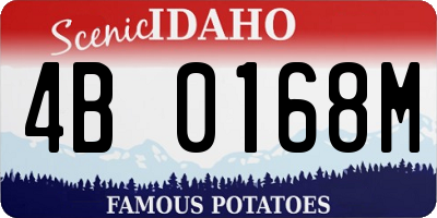 ID license plate 4B0168M