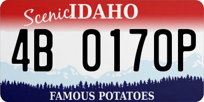 ID license plate 4B0170P