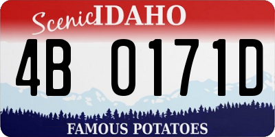 ID license plate 4B0171D