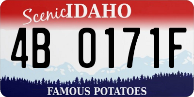 ID license plate 4B0171F