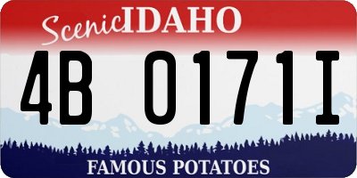 ID license plate 4B0171I