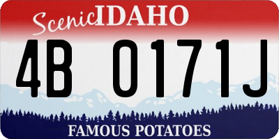 ID license plate 4B0171J