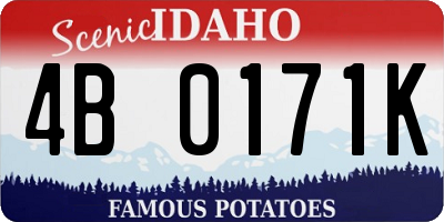 ID license plate 4B0171K