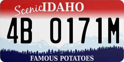 ID license plate 4B0171M