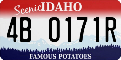 ID license plate 4B0171R