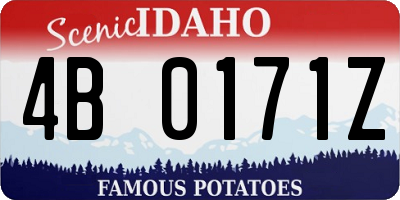 ID license plate 4B0171Z