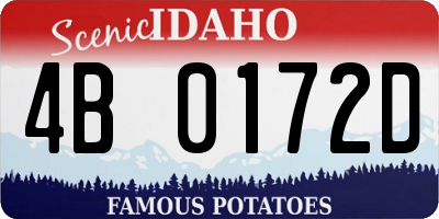 ID license plate 4B0172D