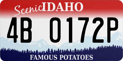 ID license plate 4B0172P