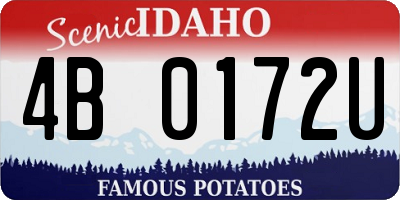 ID license plate 4B0172U