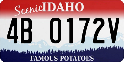 ID license plate 4B0172V