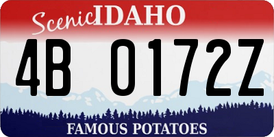 ID license plate 4B0172Z