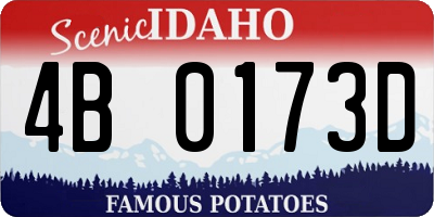 ID license plate 4B0173D