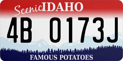 ID license plate 4B0173J