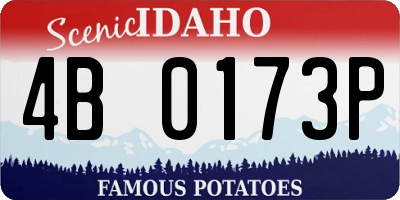 ID license plate 4B0173P