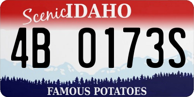 ID license plate 4B0173S