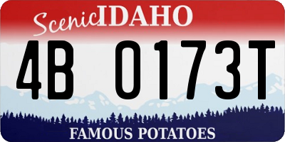 ID license plate 4B0173T