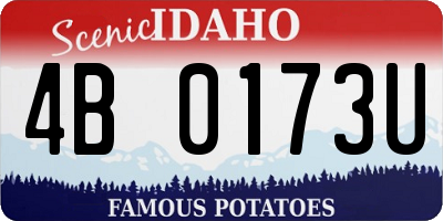 ID license plate 4B0173U