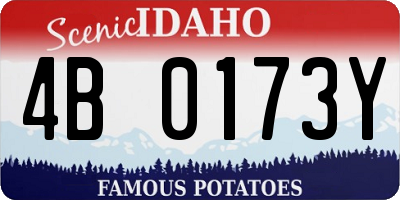 ID license plate 4B0173Y
