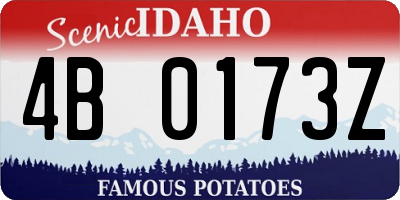 ID license plate 4B0173Z