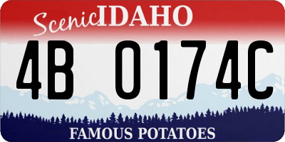 ID license plate 4B0174C