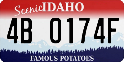 ID license plate 4B0174F