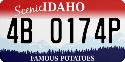 ID license plate 4B0174P