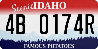 ID license plate 4B0174R