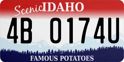 ID license plate 4B0174U
