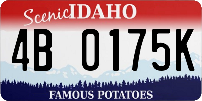 ID license plate 4B0175K