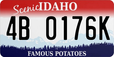 ID license plate 4B0176K