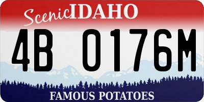 ID license plate 4B0176M