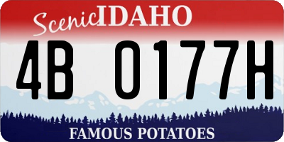 ID license plate 4B0177H