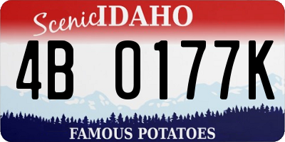 ID license plate 4B0177K